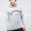 Custom Long Sleeve Grey Men's 65% Polyester 30% Cotton 5% Elastane Slim Fit Casual Printed design Hoodies
