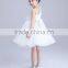 2017 wholesale children one sleeve shoulder dress flowers slashes dresses