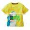 100% Cotton High Quality Blue Dog Printing Colorful Animal T-shirt for Children
