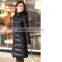 2016 New Fashion OEM Outdoor Long Hoody Woman Down Jacket