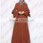 Loose fit hemp muslim dress/ jnj Arabian islamic solid color Middle East abaya kaftan dresses/fancy dl islamic abaya