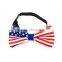 USA Flag Suspender and Bow Tie Set for Baby Toddler Kids Boys Girls Clip-on Suspenders Elastic Adjustable Y Braces