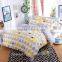 4 pieces plain dyed silk cotton satin bed sheet set BS350