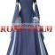 Rose Team-Free Shipping Custom-made Dark Blue Dress Medieval Luxurious Renaissance Victorian Costume Dress