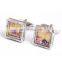 Luxury cufflinks colorful crystal square wedding cufflinks