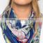 Women 100% silk floral digital print scarf custom summer print scarf manufacturer