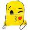 custom cute kid's emoji drawstring backpack in assorted emoji styles for children