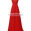 Elegant Red Halter A-line Sweep Train Prom Dress Fast Shipping 2016 Backless Chiffon Long Plus Size Evening Gown Vestido Longo