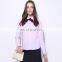 T-WSS002 Women Business Shirt Wear Ties Printed Cotton Blouse