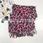 Oversized Tassel Leopard Print Scarf