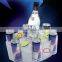 clear plastic Ice bucket drink energy ice bucket with logo printed