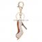 Popular Elegant Women Rhinestone High Heel Key Chain for Decoration