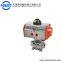 Two way stainless steel 304 pneumatic ball valve with actuator for water with best quality