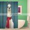 i@home Digital animal print llama polyester shower curtain for bathroom