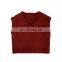 Q1332/New fashion toddler Girls spring autumn sleeveless solid sweater vest high quality boutique girls clothing