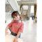 X1202/White colorful simple fashion t shirt for girls kids heart embroidery cartoon girls top