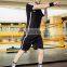 Wholesale men 2 two piece gym mesh t shirt and shorts set