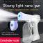 Factory Battery Powered Handheld Blue Ray Sterilizer Nano Steam Gun / Hair Nano Spray Gun for Hair Treatment with CE
