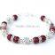 latest pearl slave bracelet design with diamond crystal ring bracelet