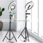 Portable Dimmable Lighting Changeable Beauty Makeup Selfie Video Cell Phone LED 14 inch Ring Light 2M Tripod Stand