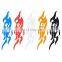 Pair 31.5 x 8.7cm Universal Car Trunk Fire Flame Vinyl Decor Decal Sticker For Body Door Bumper Hood Waterproof