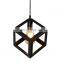 Modern Restaurant Table Long Tube Pendant Light Simple Cube Chandelier