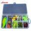 65pcs/set Fishing Lure Kit Popper floating Lure Isca Crankbait Bait Pesca Jig Fishing Hook Set With Fishing Accessories Box
