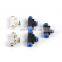 High quality factory direct supply PU union 3 way Tee type pneumatic quick air hose fittings