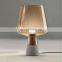 Nordic Creative Minimalist Cement Table Lamp For Living Room Bedroom Gray Bedside Study LED Glass Desk Light