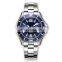 Green men stainless steel watch gold fashion quartz rotation waterproof dive watches top brand luxury men watch
