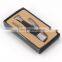 3 in 1custom tobacco smoking pipe tool with wooden handle pipe tool