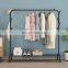 Clothes Rack Metal Garment Rack With Shelves For Hanging Clothes On Wheels