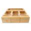 Bamboo Ziplock Bag Storage Organizer for Kitchen Drawer 4 Separate Baggie Organizer Suitable for Gallon Quart Sandwich Snack