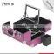 Aluminum makeup case handle Cosmetic Organizer Storage cosmetic case for travel
