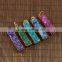 wholesale JF6799 natural druzy stone charm gemstone necklace bar pendant