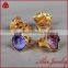 Fashion Vintage Antique Ajustable Golden Plated Druzy Geode Agate Statement Wide Ring