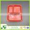 Wholesale PP red plastic fast food container with lid