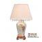 beige lamp shade fabric with ceramic lamp