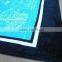 Coconut palm island classic blue satin printed cotton adult beach towels