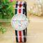 2015 Wholesale Fashon Nylon wristband branded watch for lady