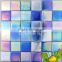 Hot sale dreamlike decor anti-dust glaze blue amber rainbow mosaic tile