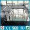 double stringer stainless steel straight stairs with glass treads professional design