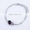 Lowest price plated silver heart shaped crystal ladies bracelet models