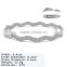 CZQ-0091 Sterling Silver Bangle Bubble Style Clear CZ Stones Setting Open Box Clasp High Quality Jewelry Bangle