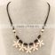 InStock Wholesale 2015 New Hot Sale Fashion Individuality Sweet OL Style Flower Leather Statement Necklace