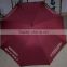 2015 red double fluted ribs wholesale golf umbrella