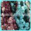 DOUBE COLOR SATIN RIBBON EMBROIDERY FABRIC/SATIN EMBROIDERED FABRIC