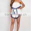 2016 New Model Girl off Shoulder Beach Style Playsuit in White