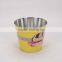 Small Christmas round tin ice bucket with handle