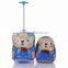 Cartoon Bear Design Walking Kids Childrens Luggage And Backpack 2-Piece Set